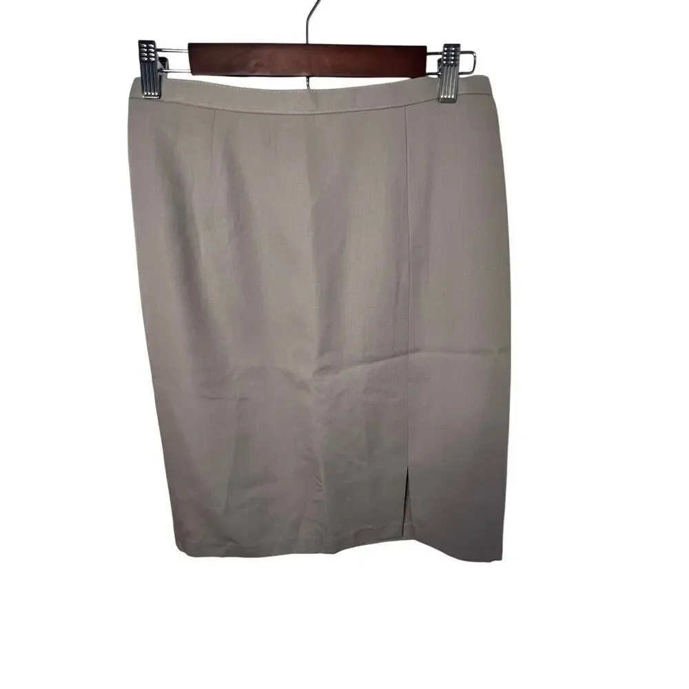 Michele NY Vintage‎ Womens Size 10 Woolblend Minimalist Lined Pencil Midi Skirt